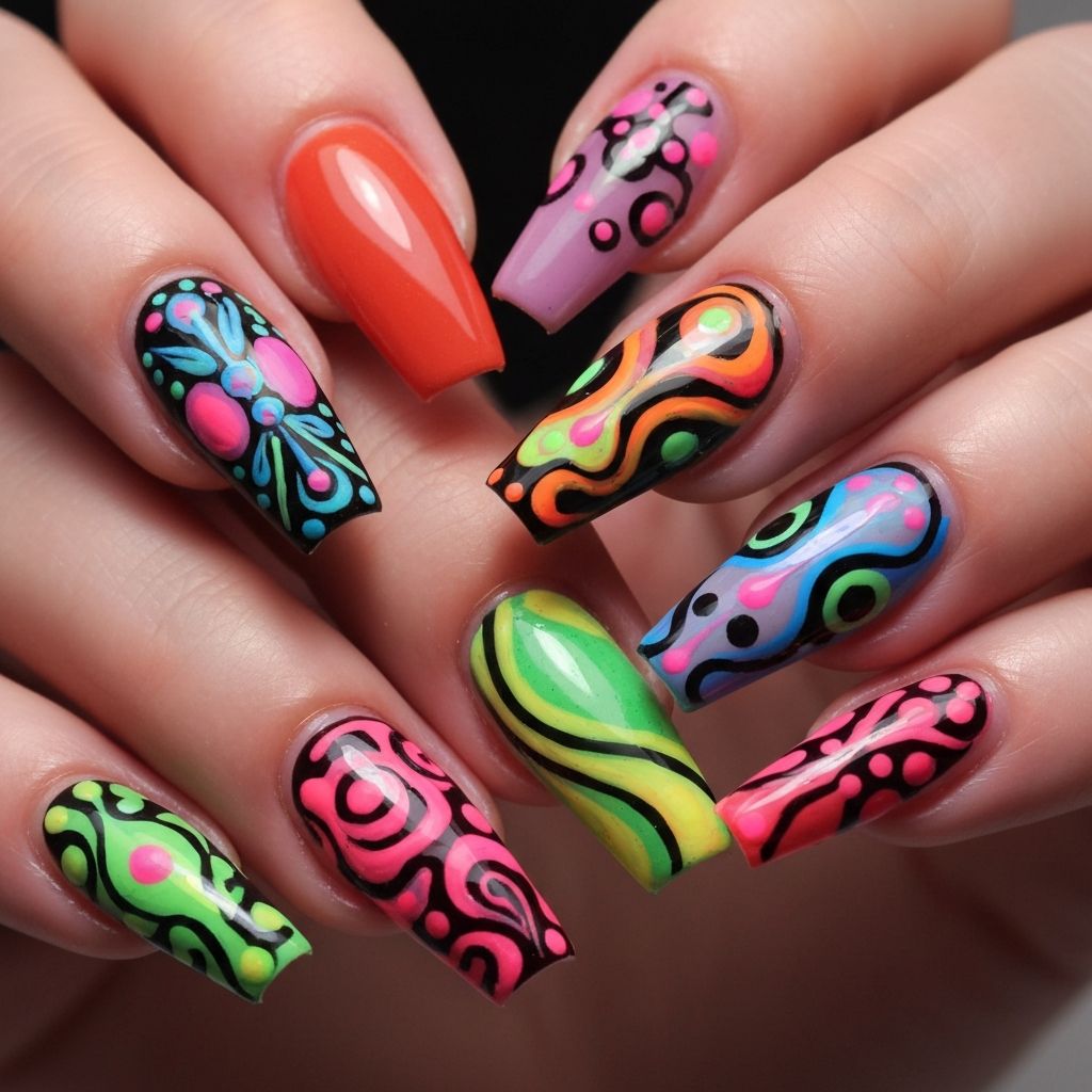 Bold nail art